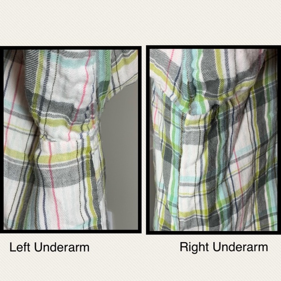 Sundance Powder Plaid Button Down Pajama Top, [Sz XL] 100% Cotton - Picture 6 of 9